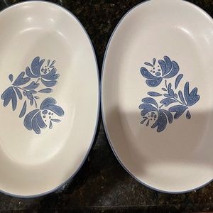 2 Pfaltzgraff  yorktowne oval platter